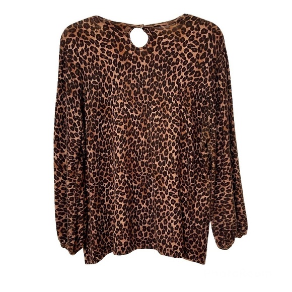 GEORGE Black & Tan Leopard Print Sweater Top Plus Size 16/18 - Picture 2 of 6
